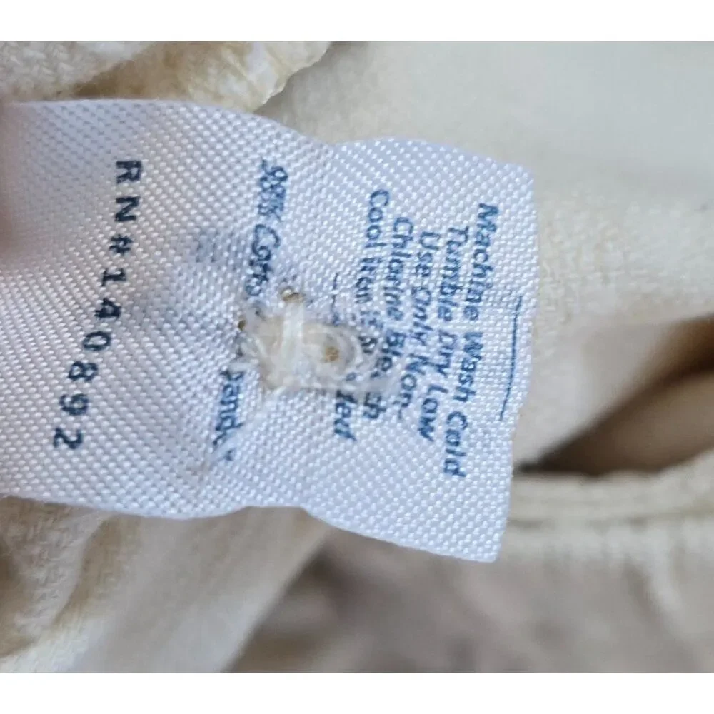Marine Layer Mens Linen-Blend Elastic Waist Pants Size Small Beige